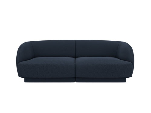 Micadoni Bank Miley 2-zits, boucle donkerblauw - 90x180x70cm