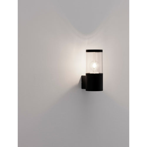 Merano Asbestos Sokkellamp Buiten Zwart Aluminium LED E27 IP54