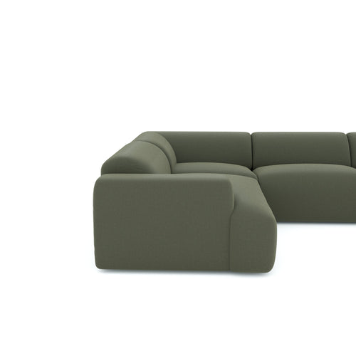 Sia Home - Panoramische bank MYRA - kruisweefsel olijfgroen 354cm