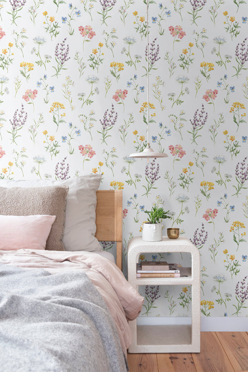 Sanders & Sanders behang bloemen wit en meerkleurig - 53 cm x 10 m - 640170 - vtwonen shop