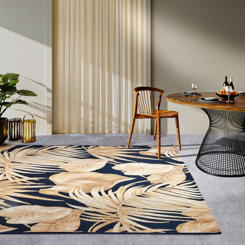 Villeroy & Boch 1767 In- & Outdoor Rug Oktavie Dark Blue Gold 200x285 cm