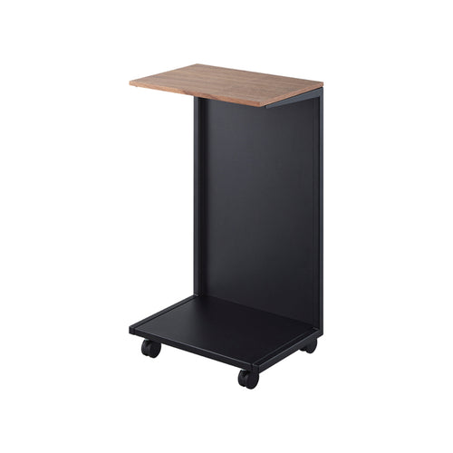 Yamazaki Tower Bijzettafel op wielen semi gesloten - Zwart