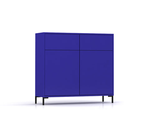 ReallyNiceThings Dressoir MDF 2 deuren en 2 lades - blauw - 90x45x84 cm