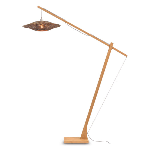 GOOD&MOJO vloerlamp Bali - bruin - Ø60cm - vtwonen shop