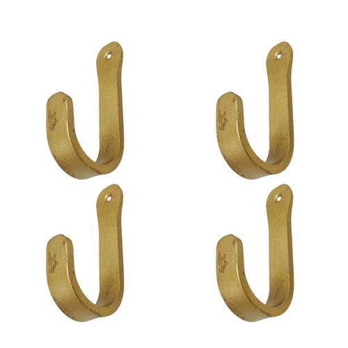 Brût Homeware | Kapstokhaak rond | Set van 4 | Wandhaak | Messing