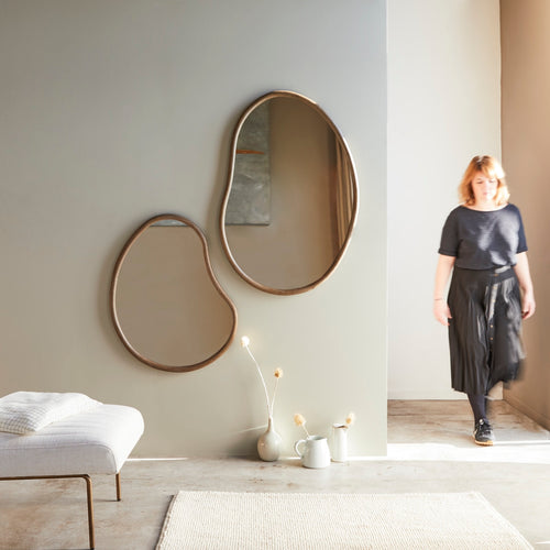 Tikamoon Spiegel van mindi 100 x 70 cm - Bruin