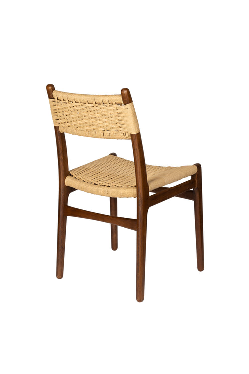 Dutchbone Cecile Eetkamerstoelen Hout Walnoot kleur - Set van 2 - vtwonen shop