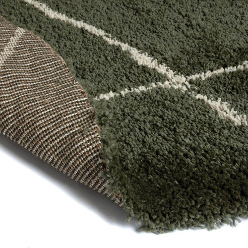 Interieur05 Berber Rond vloerkleed hoogpolig Groen/Cream - scandinavisch - nea - 160 x 160 cm - vtwonen shop