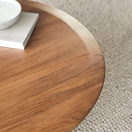 Tikamoon Salontafel in massief teak, groot model - Naturel - vtwonen shop