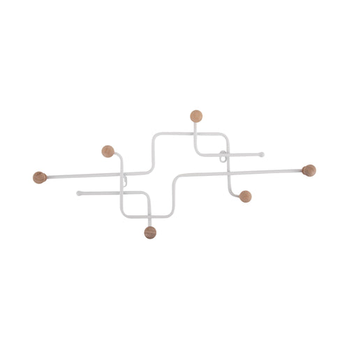 Present Time kapstok Metro - wit - 60.5x4x26.5cm - vtwonen shop