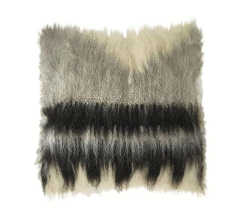Malagoon kussen Triangle - grijstinten - 50x50cm 100% wool