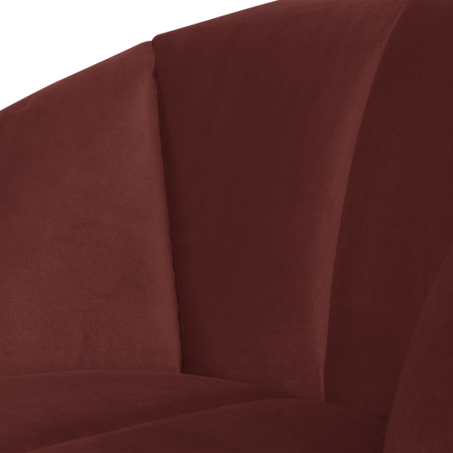 WOOOD draaifauteuil Mojo - Velvet - Kastanjebruin - 75x68x77