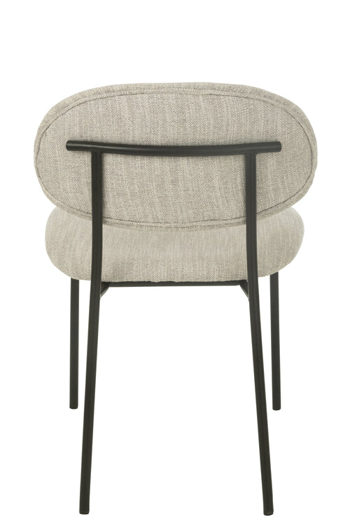 J-Line stoel - textiel/metaal - beige