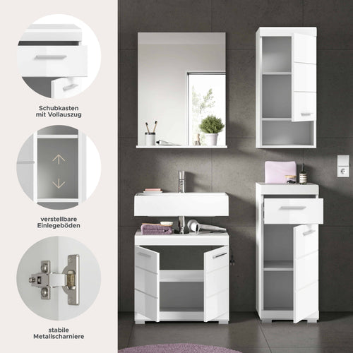 Furnilux Badkamercombinatie Scout 4-Delig - 112x191x34cm - vtwonen shop