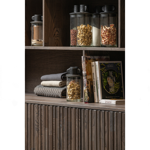 WOOOD wandkast New Gravure - Essen - Espresso - 150x200x44 - vtwonen shop