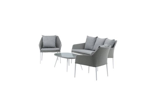 Rebellenclub Loungeset Haze - Wit Grijs