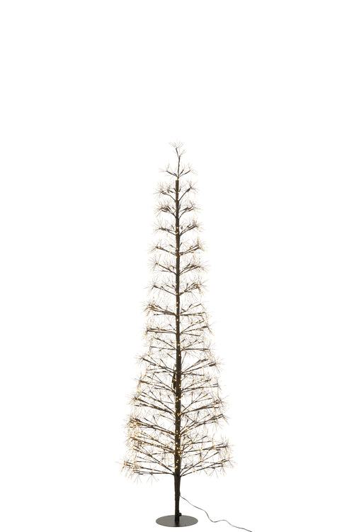 J-Line decoratie Boom - warm witte - ijzer - zwart - large - LED lichtjes - vtwonen shop