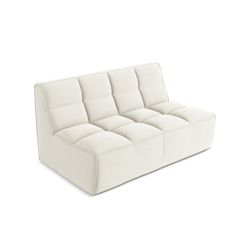 LaMiaSofa Tweezits modulaire bank Belluno - velours - lichtbeige - 160x93x75
