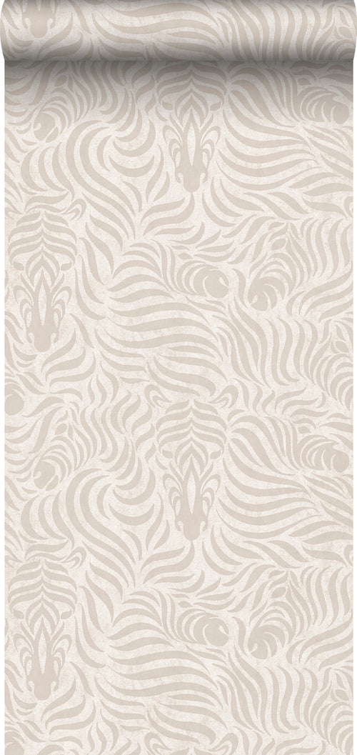 Sanders & Sanders behang zebra's licht crème beige - 53 cm x 10 m - 640518 - vtwonen shop