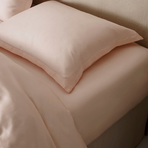 Coco & Cici - TENCEL Sateen Hoeslaken Perzik Wit - Pre-order: 180x210x30 (leverbaar 25 september)