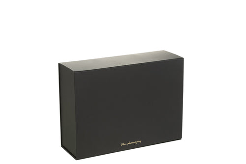 J-Line geschenkdoos - papier - zwart - larrge
