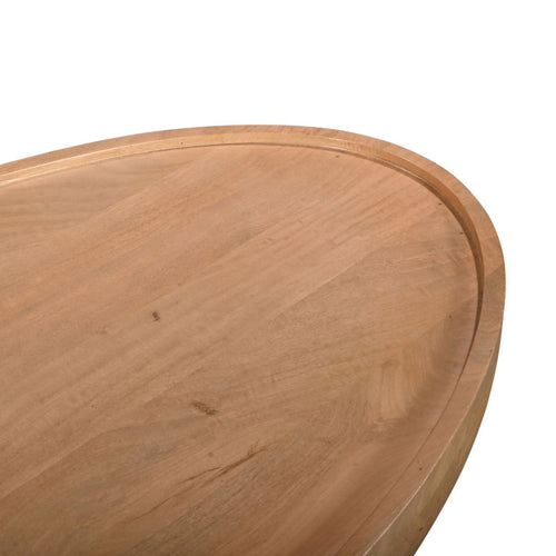 DÉJA Living Salontafel Sola Ovaal - Mangohout - Naturel - 120x65x39cm - vtwonen shop