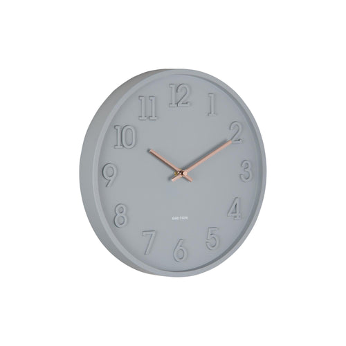 Karlsson wandklok Calma - grijs - 3.8x30x30cm - vtwonen shop