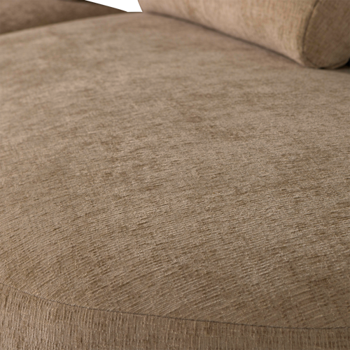 WOOOD half ronde bank 4-zits Batavier - Polyester - Velvet Lichtbruin - 74x254x122