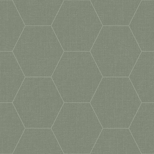 Walls4You behang hexagon groen grijs - 53 cm x 10.05 m - 935345 - vtwonen shop