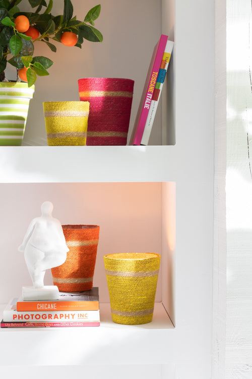 J-Line geurkaars Mand - oranje - medium - 55U