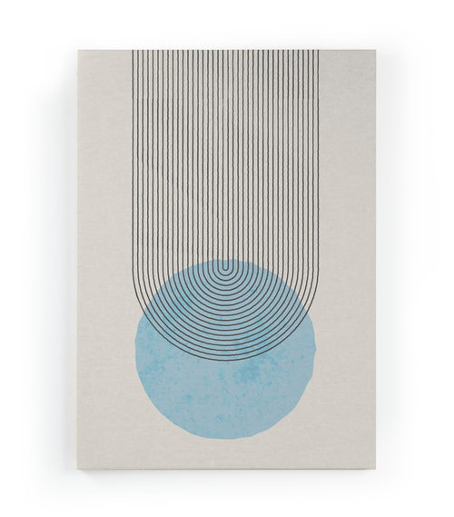 Canvas 60x40 Afdruk Blauw Geometrisch