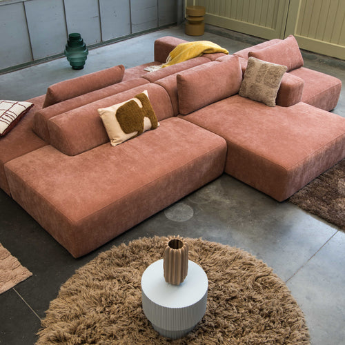 4x6 sofa - modulaire hoekbank rechts - model X6 - roest uni - 288cm - vtwonen shop