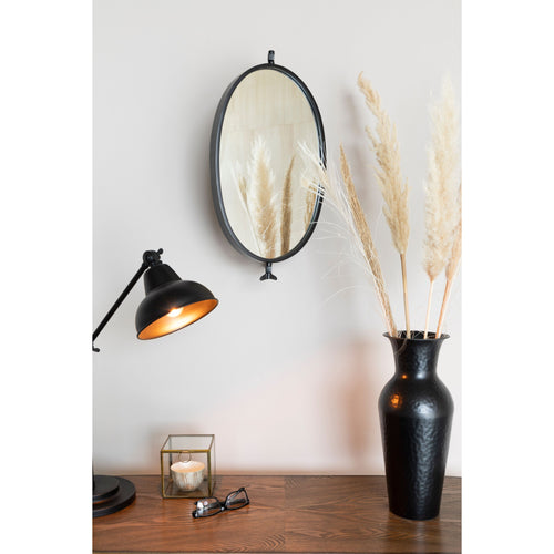 Housecraft Living Lara Spiegel/ Wandspiegel Ovaal Zwart - vtwonen shop