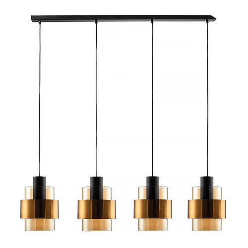 Freelight hanglamp Chiasso - 4 lichts - 120  x 150   cm - zwart goud - vtwonen shop