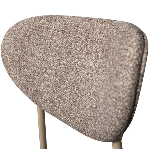 WOOOD eetkamerstoelen Valor - Polyester - Zand- Set van 2