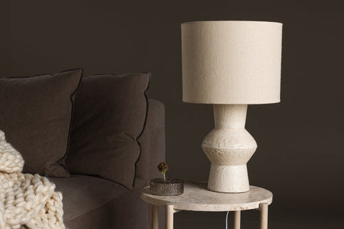 Rebellenclub Tafellamp Solea - beige - Ø 18 cm