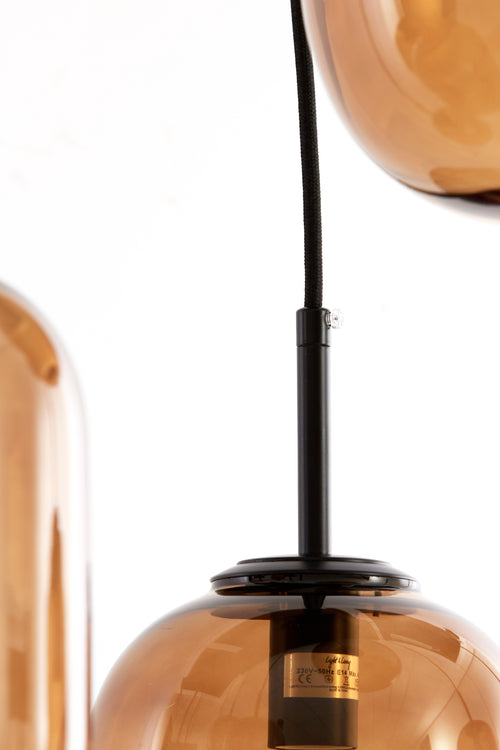 Light & Living hanglamp MEZZA - Ø45x23cm - bruin - vtwonen shop