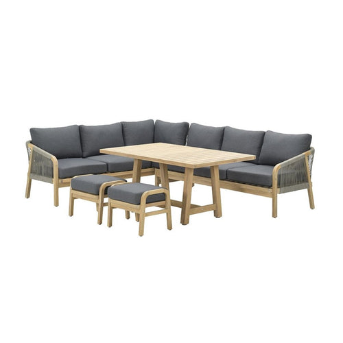 Santos lounge-diningset-5-dlg-links-acacia white wash-dgrijs-mgrey - vtwonen shop