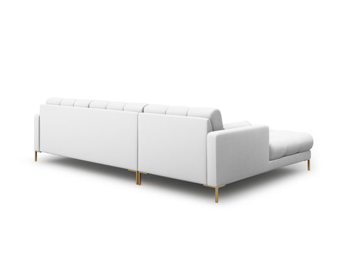 Cosmopolitan Design linker hoekbank Bali 5-zits, structurele stof, lichtgrijs - 185x293x75cm