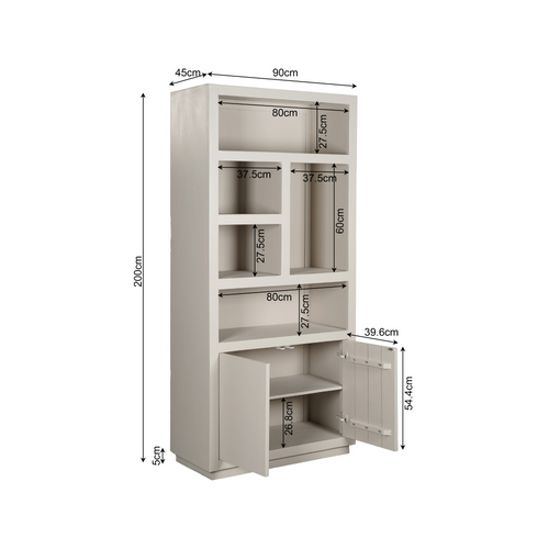 Starfurn  vakkenkast Brussel - beige - 45x90x200cm