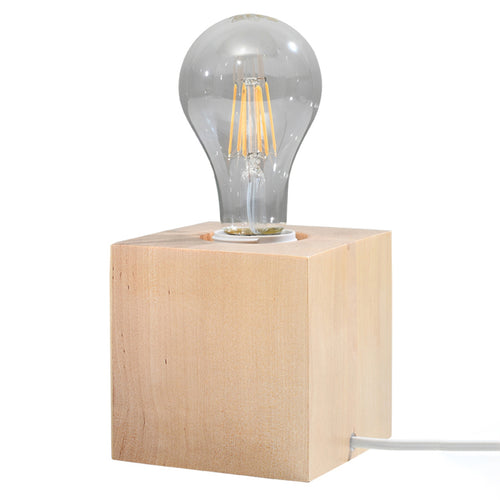 Sollux Lighting Tafellamp ARIZ hout - 10x10x10cm