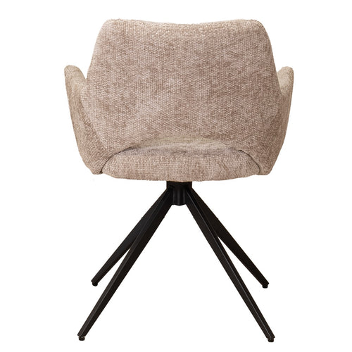 Giga Meubel Eetkamerstoel Josh - Stof/Metaal - Beige - Set van 2 - vtwonen shop