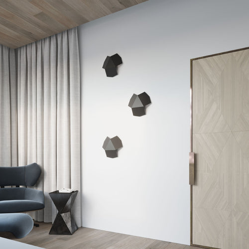 Sollux Lighting Wandlamp TRE zwart - 30x30x8cm