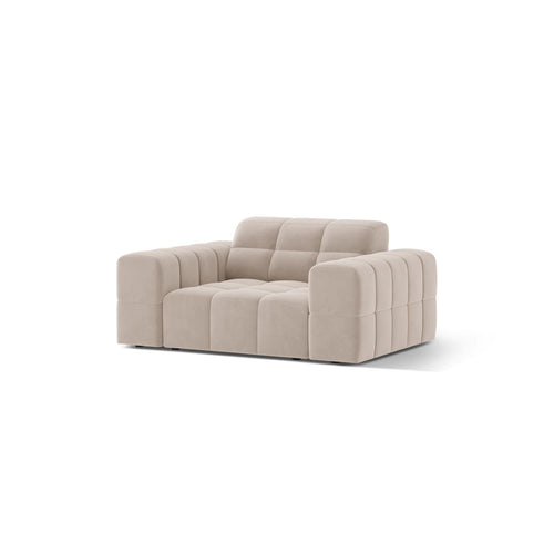 Cosmopolitan Design - Fauteuil Chicago flueel lichtbeige - 102x132x78cm