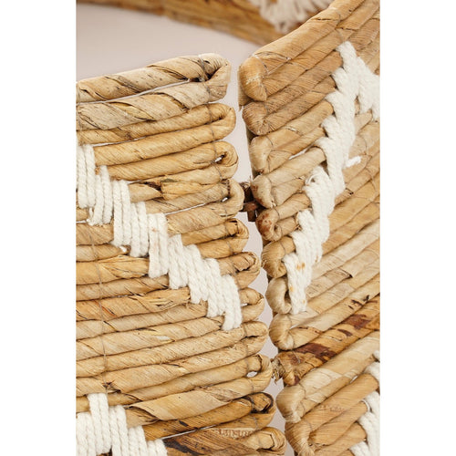 Mica Decorations Kerstboomrok - H25 x Ø50 cm - Bananenblad - Bruin, Wit
