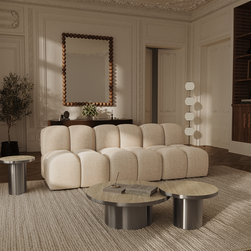 Premium Interiors - Modulaire bank MOSS - getextureerd fluweel  234cm