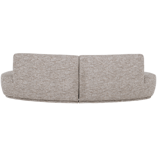 WOOOD half ronde bank 4-zits Batavier - Polyester - Zand Melange - 74x254x122