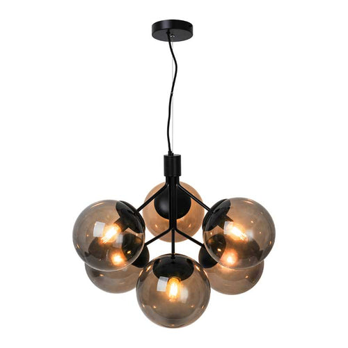 Nordlux Ivona Hanglamp - 6-lichts E27 - Zwart - vtwonen shop