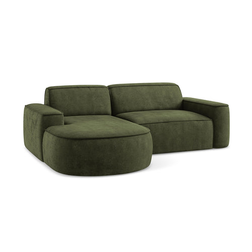 LaMiaSofa hoekbank links Melissa - chenille stof - olijf - 224x166x70