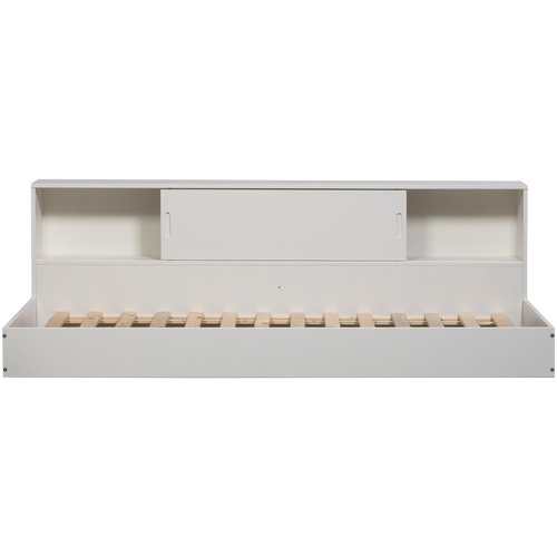 WOOOD bed Carter - Grenenhout - Wit - 90x200